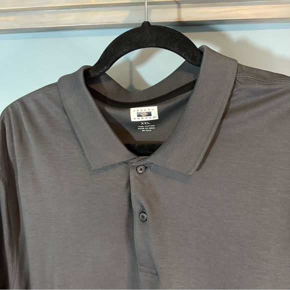 Joseph Abboud Short Sleeve Luxe Cotton Polo in Gray - Picture 4 of 7